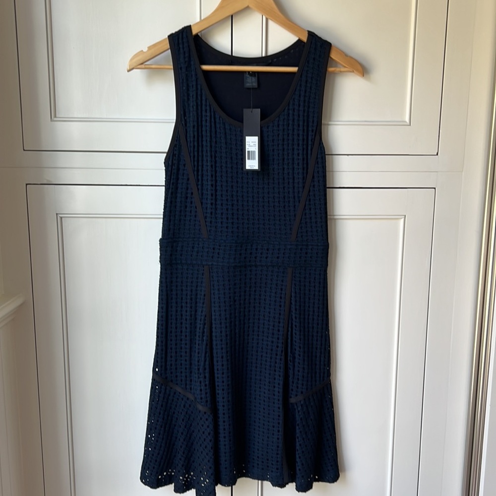 Marc by Marc Jacobs Sleeveless Navy Blue Dress with Black Trim